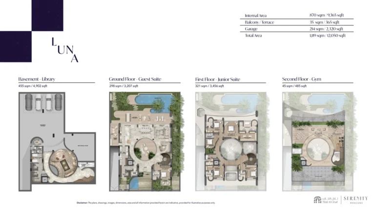 Serenity Mansions floor plan Студия · 12050 кв. фут
