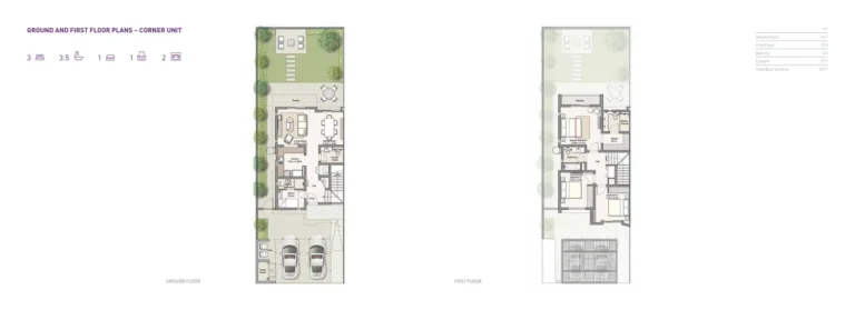 Damac Hills – Lilac floor plan 3 BR