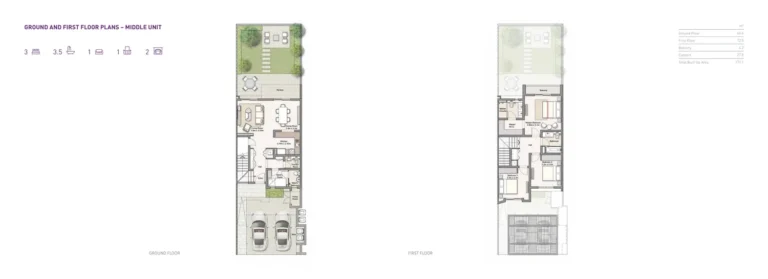 Damac Hills – Lilac floor plan 3 BR