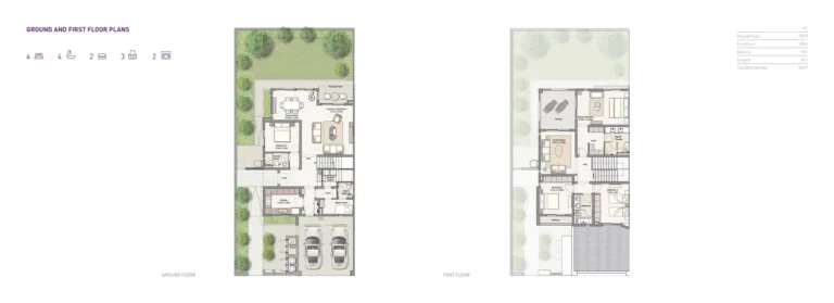 Damac Hills – Lilac floor plan 4 BR