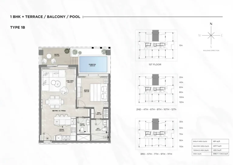Gharbi I Residences floor plan 1 BR · 1146 sqft