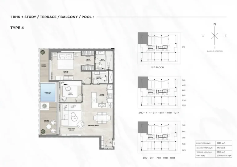 Gharbi I Residences floor plan 1 BR · 1797 sqft