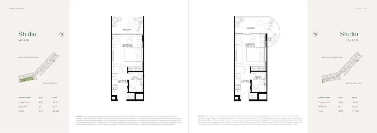 Hammock Park floor plan Студия · 394 кв. фут