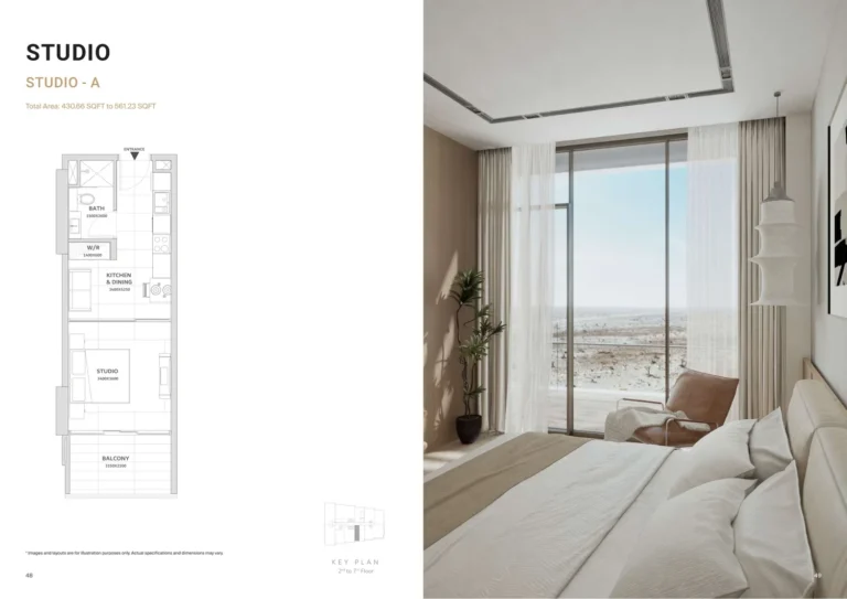 Solanki One floor plan Студия · 430 sqft