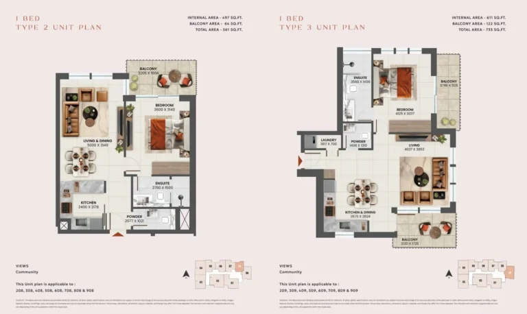 Sunvale floor plan 1-спальн. · 561 кв. фут