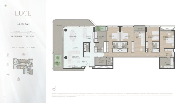 Luce floor plan 4 BR · 3177 sqft