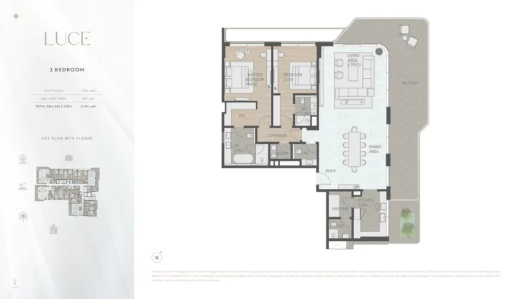 Luce floor plan 2 BR · 1894 sqft