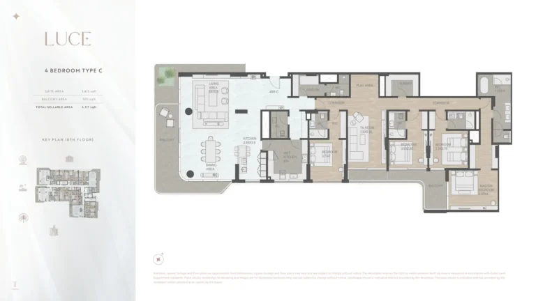 Luce floor plan 4 BR · 3615 sqft