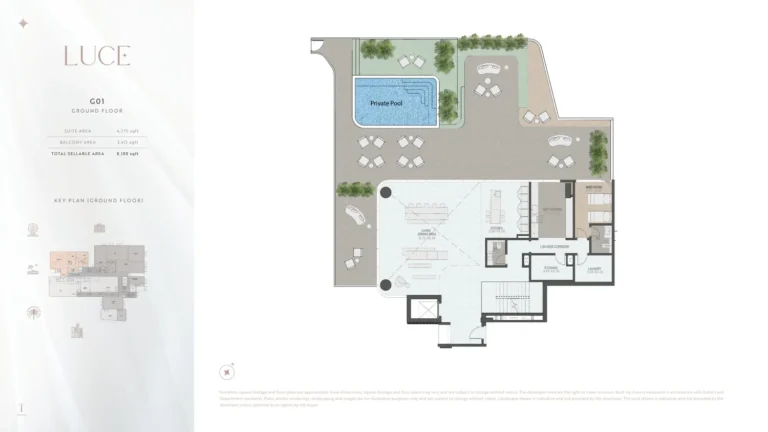 Luce floor plan Studio · 4775 sqft