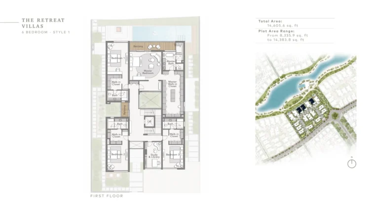 The Waterside Villas By Ellington floor plan 6-спальн. · 14605 sqft