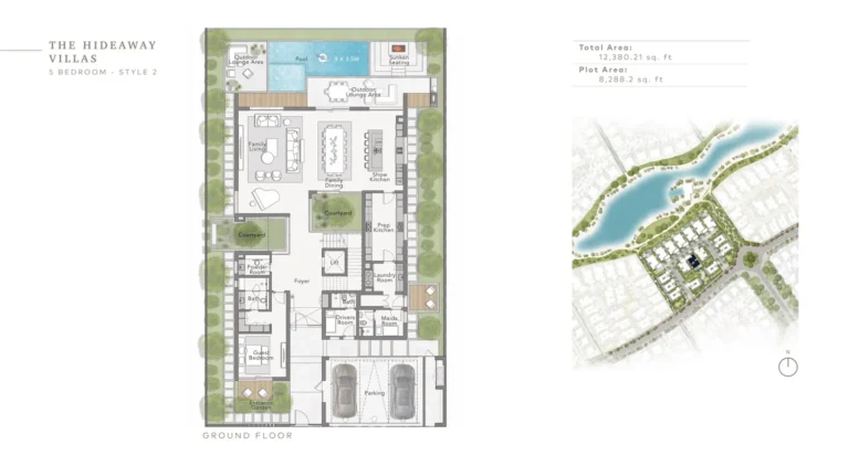 The Waterside Villas By Ellington floor plan 5-спальн. · 12380 sqft