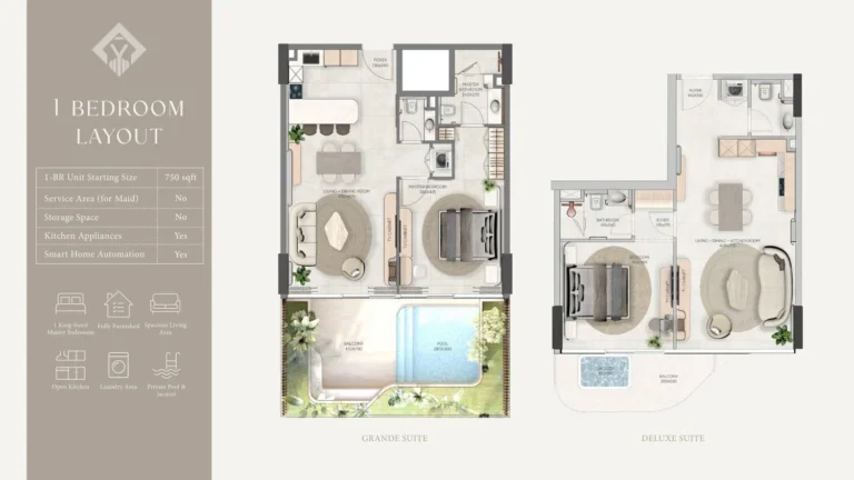 Vestoria Bay floor plan 1 BR · 750 sqft