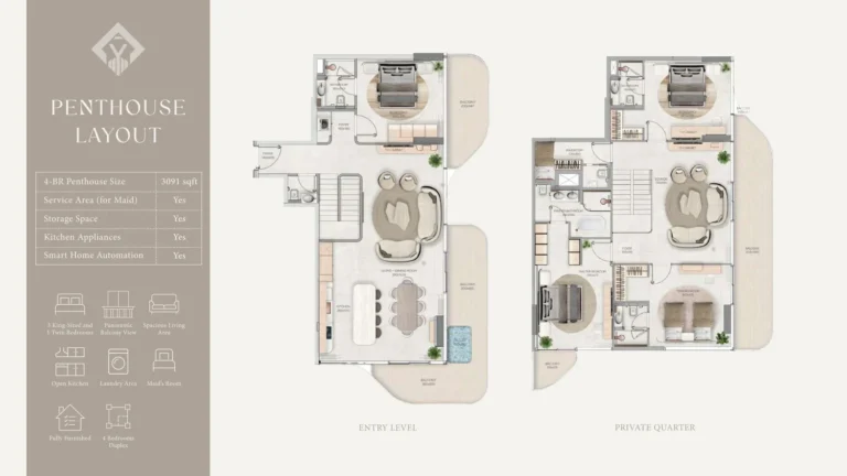 Vestoria Bay floor plan 4 BR · 3091 sqft
