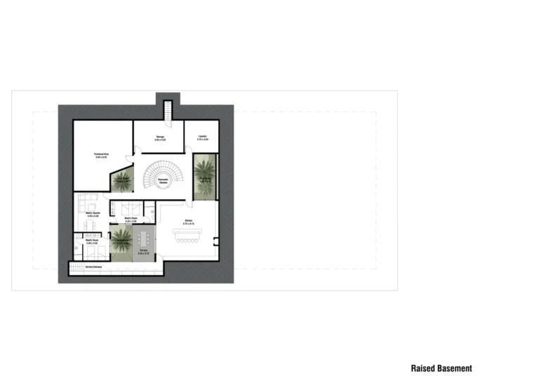 Zaya Zuha Island floor plan Студия