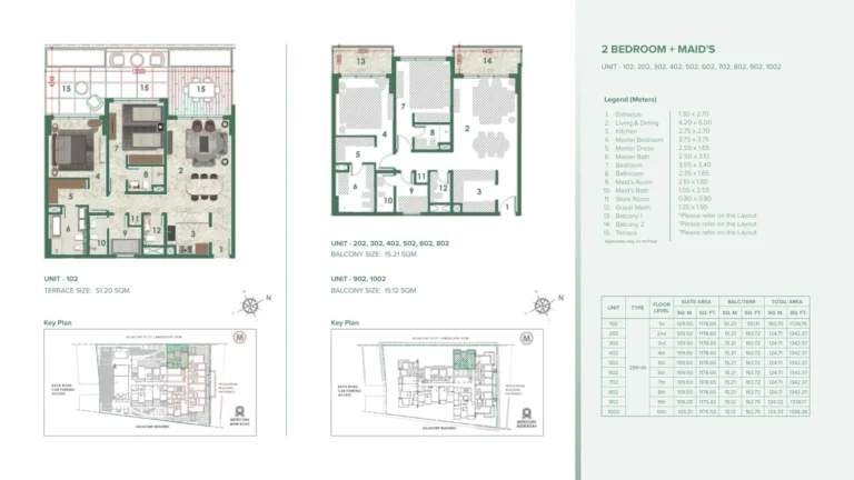 Avenue Residence 6 floor plan 2-спальн. · 1792 sqft