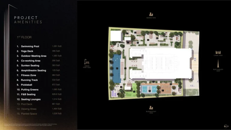 Burj Capital floor plan Studio