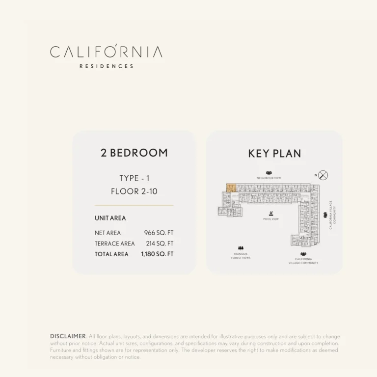 California By Sd floor plan 2 BR · 1180 sqft