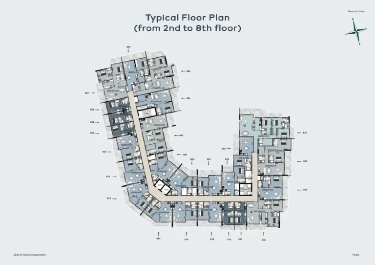 Reem By Vision floor plan Студия