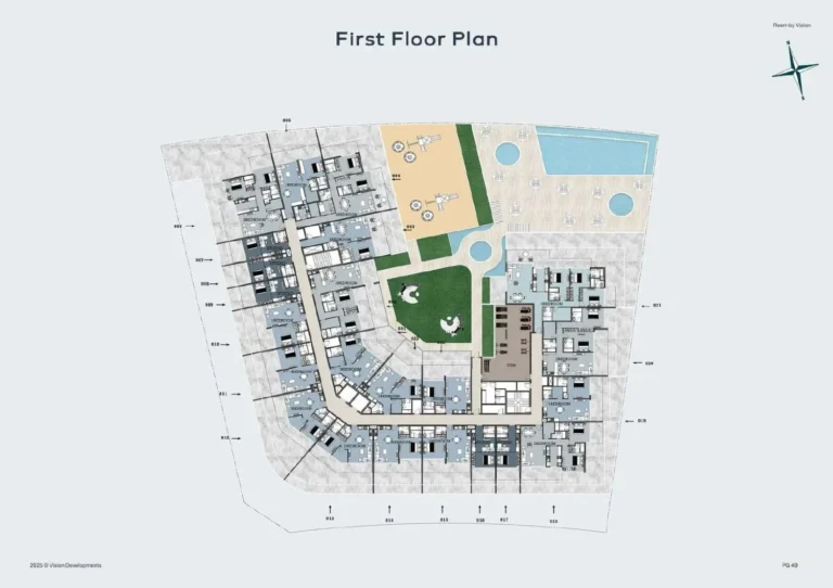 Reem By Vision floor plan Студия
