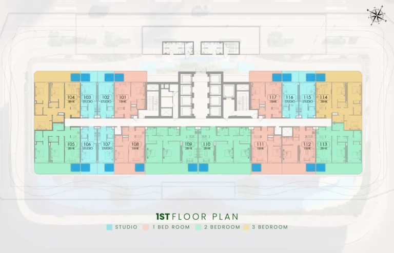 Samana Barari Lagoons floor plan Studio