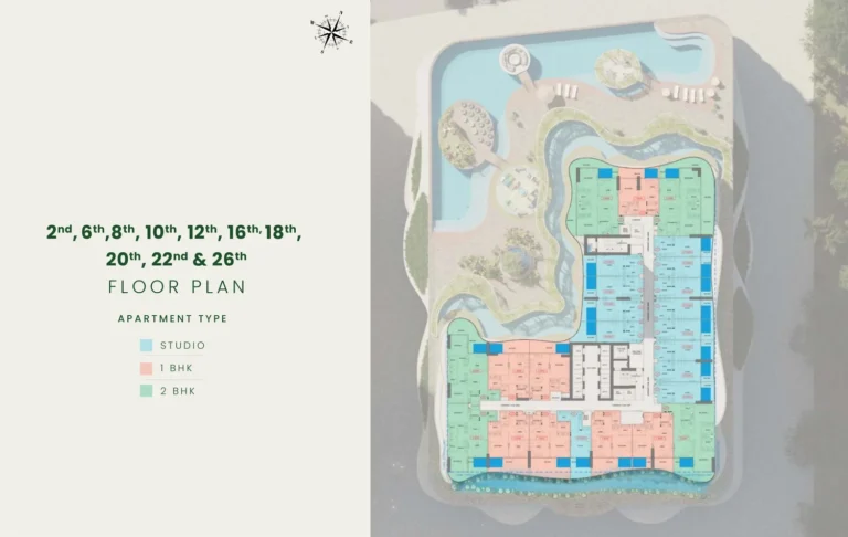Samana Barari Views 2 floor plan Studio