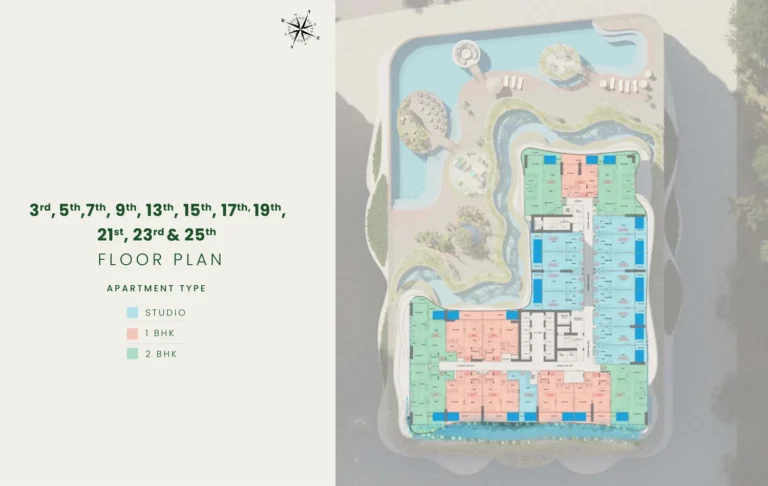 Samana Barari Views 2 floor plan Studio