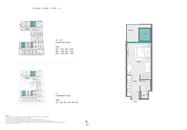 Samana Boulevard Heights floor plan Studio