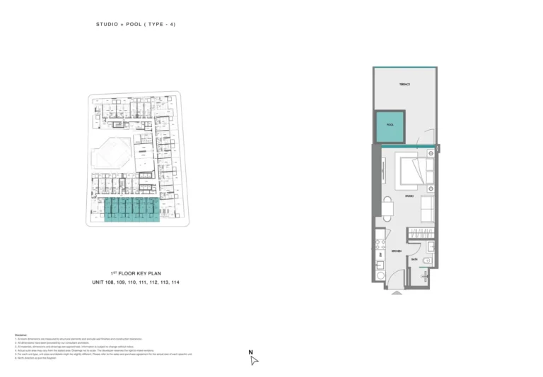 Samana Boulevard Heights floor plan Studio