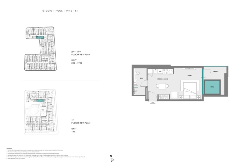 Samana Boulevard Heights floor plan Studio