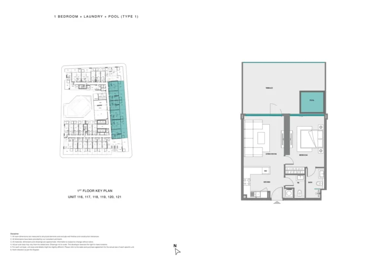Samana Boulevard Heights floor plan 1 BR