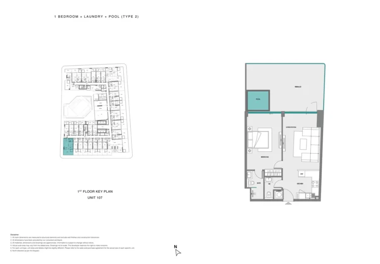 Samana Boulevard Heights floor plan 1 BR