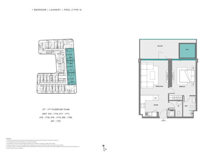 Samana Boulevard Heights floor plan 1 BR
