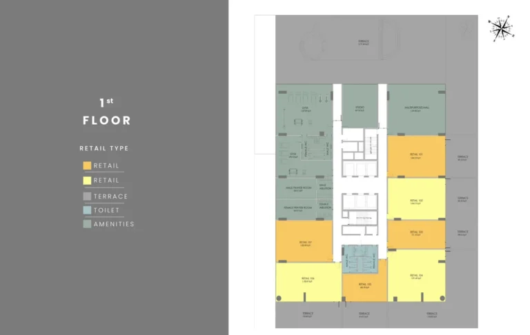 Samana Business Park 2 floor plan Студия