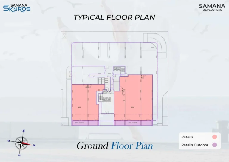 Samana Skyros floor plan Studio