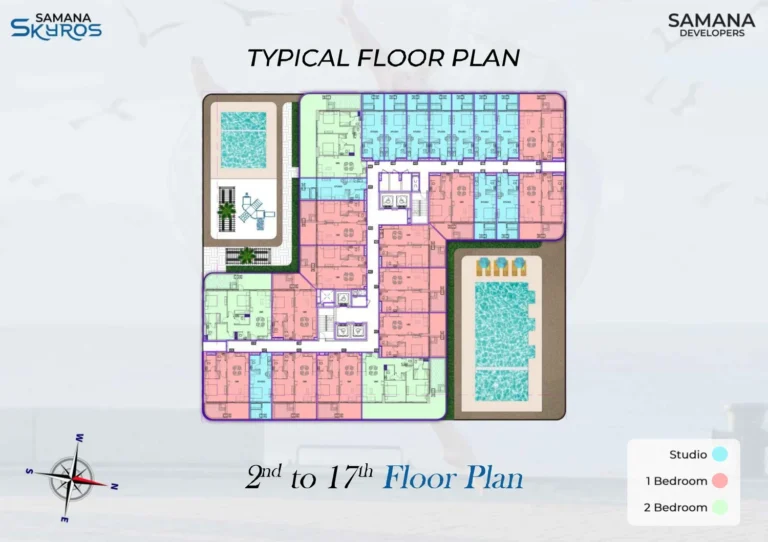 Samana Skyros floor plan Studio
