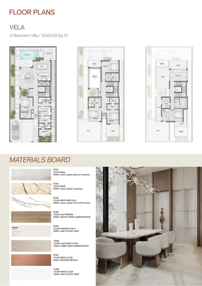 Selora Residences floor plan 5-спальн. · 5543 sqft