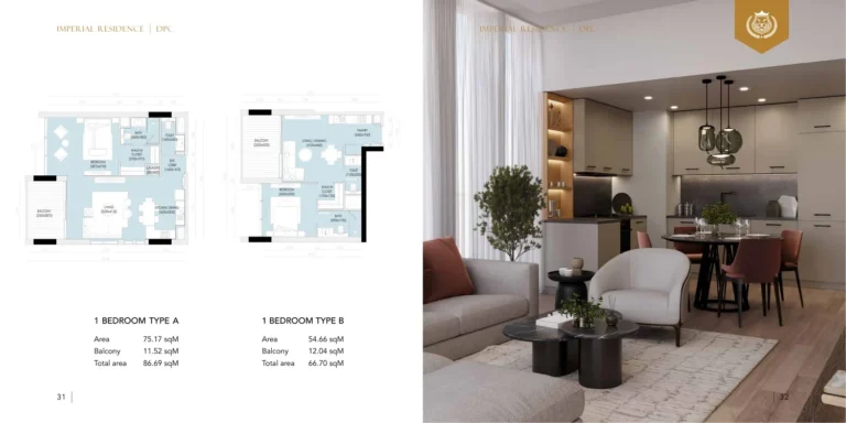 Imperial Residence floor plan 1 BR
