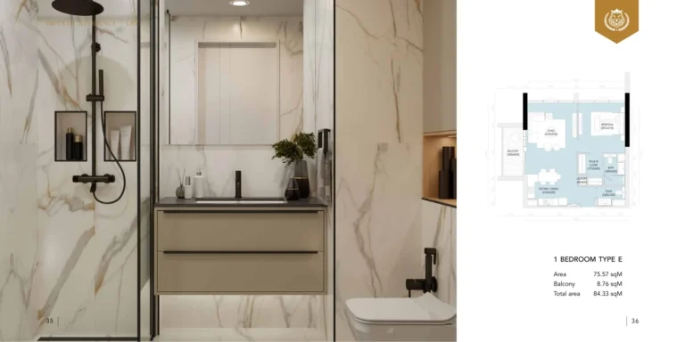 Imperial Residence floor plan 1 BR