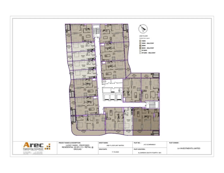 Lucky Oasis Residence floor plan Студия