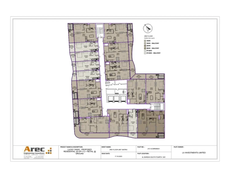 Lucky Oasis Residence floor plan Студия