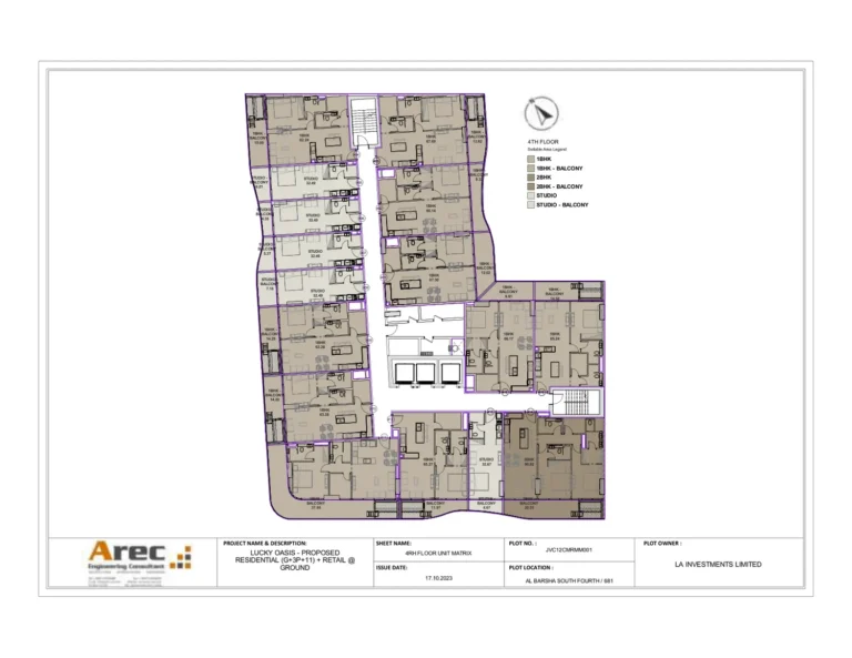 Lucky Oasis Residence floor plan Студия