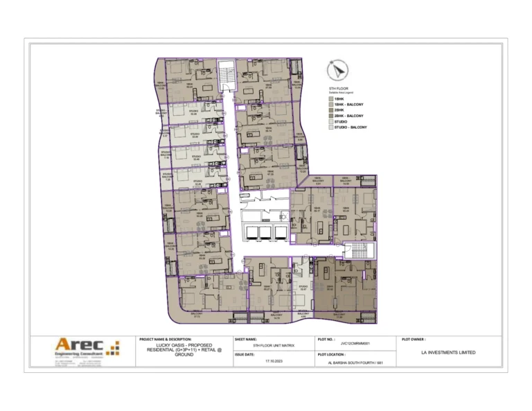 Lucky Oasis Residence floor plan Студия