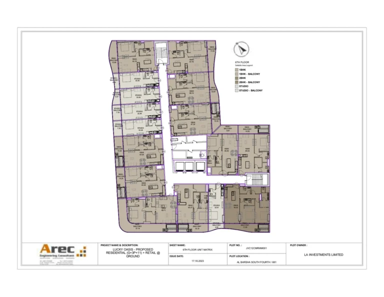 Lucky Oasis Residence floor plan Студия