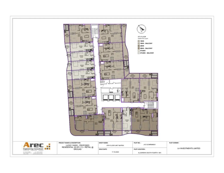 Lucky Oasis Residence floor plan Студия