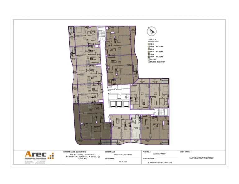 Lucky Oasis Residence floor plan Студия