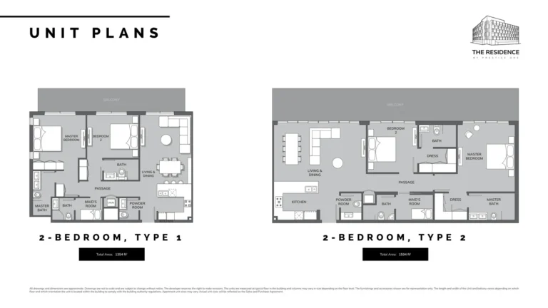 Prestige One Residences floor plan 1 BR · 830 sqft