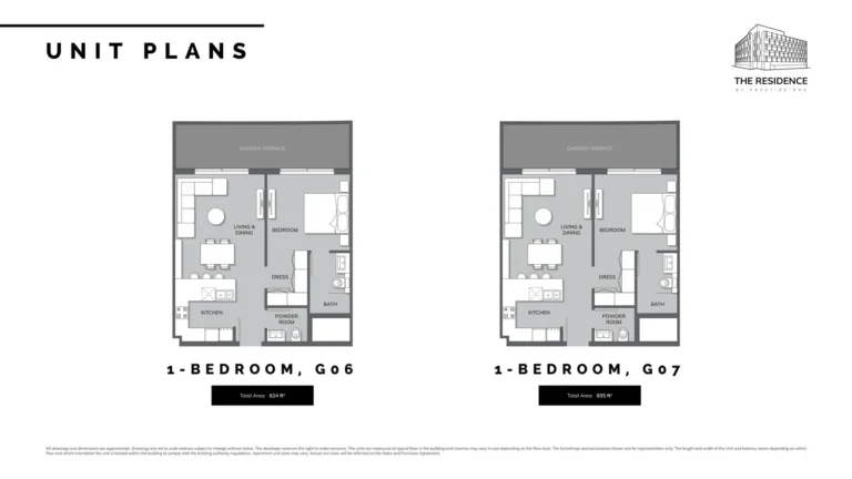 Prestige One Residences floor plan 2 BR · 1822 sqft