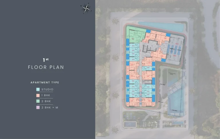 Samana Lake Views 2 floor plan Studio