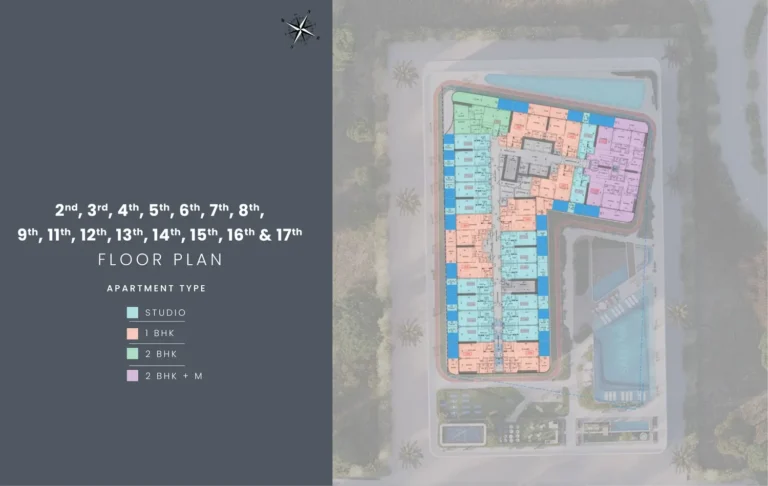 Samana Lake Views 2 floor plan Studio