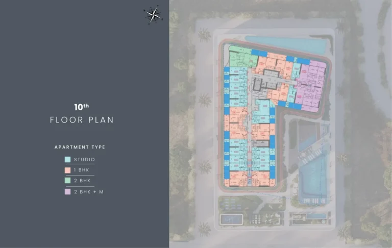 Samana Lake Views 2 floor plan Studio